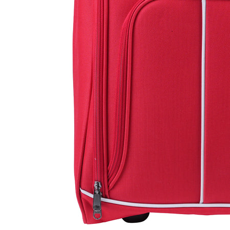 Trolley Frigo da Viaggio Morbido con Ruote e Isolamento Termico 35x20H50 cm Rosso