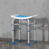 Sgabello Doccia con Piedini Antiscivolo 4 Altezze Regolabili Sedia da Bagno