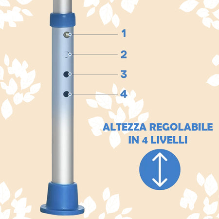 Sgabello Doccia con Piedini Antiscivolo 4 Altezze Regolabili Sedia da Bagno