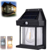 Lampada Da Parete Solare Sensore Movimento Luce Tungsteno Led Applique Ip65 Nero