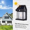 Lampada Da Parete Solare Sensore Movimento Luce Tungsteno Led Applique Ip65 Nero