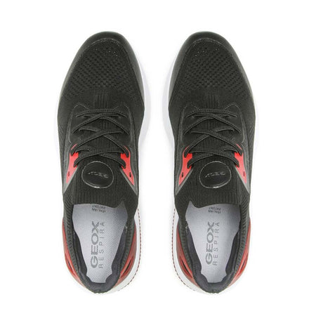 GEOX Sneakers uomo nero rosso U Spherica Actif U35BAA0006KC0048