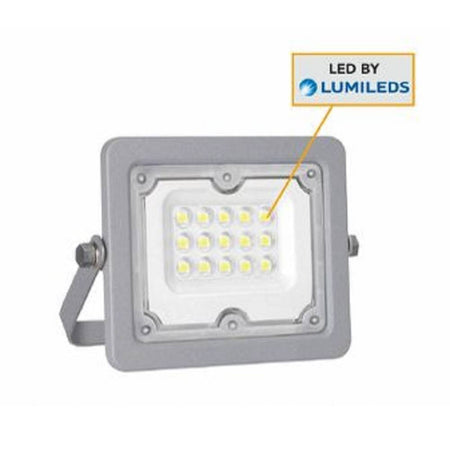 Faro Led 10 W Ultra Slim Grigio Esterno Ip65 Luce Fredda Naturale Calda Fs10w-g