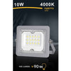 Faro Led 10 W Ultra Slim Grigio Esterno Ip65 Luce Fredda Naturale Calda Fs10w-g