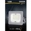Faro Led 10 W Ultra Slim Grigio Esterno Ip65 Luce Fredda Naturale Calda Fs10w-g