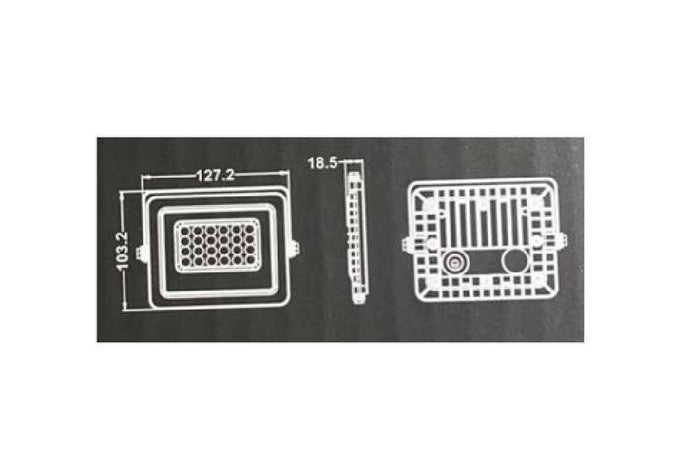 Faretto Led Proiettore Slim Esterno Nero 20w Ip65 Luce 4000k 6500k 3000k Fs20w-n