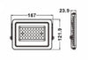 Faro Faretto Led Proiettore Esterno Nero 30w Ip65 Luce 6500k 4000k 3000k Fs30w-n
