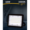 Faro Faretto Led Proiettore Esterno Nero 30w Ip65 Luce 6500k 4000k 3000k Fs30w-n