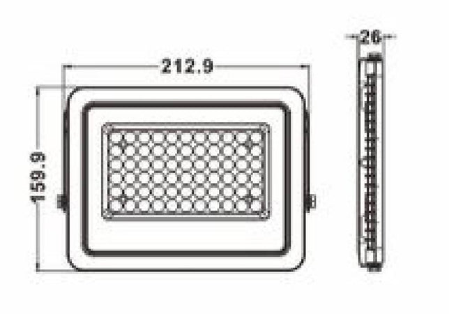 Faro Led 50 W Faretto Ultra Slim Nero Esterno Luce Naturale Calda Fredda Fs50w-n