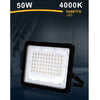 Faro Led 50 W Faretto Ultra Slim Nero Esterno Luce Naturale Calda Fredda Fs50w-n
