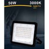 Faro Led 50 W Faretto Ultra Slim Nero Esterno Luce Naturale Calda Fredda Fs50w-n