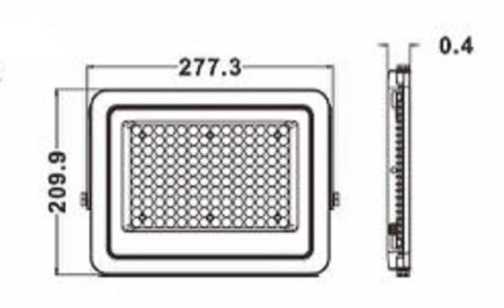 Faro Led 100w Faretto Ultra Slim Esterno Nero Ip65 Luce 6500k 4000k 3000k Fs100w-n