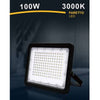 Faro Led 100w Faretto Ultra Slim Esterno Nero Ip65 Luce 6500k 4000k 3000k Fs100w-n