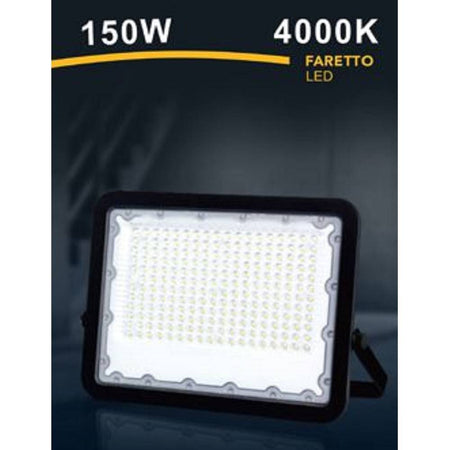 Faro Led 150 Watt Proiettore Esterno Ip65 Nero Luce 3000k 6500k 4000k Fs150w-n