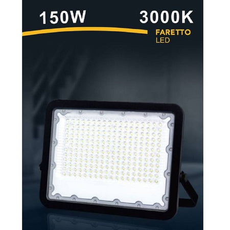 Faro Led 150 Watt Proiettore Esterno Ip65 Nero Luce 3000k 6500k 4000k Fs150w-n
