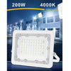 Faro Led 200 Watt Ultra Slim Esterno Bianco Ip65 Luce 6500k 4000k 3000k Fs200w-b