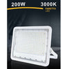 Faro Led 200 Watt Ultra Slim Esterno Bianco Ip65 Luce 6500k 4000k 3000k Fs200w-b