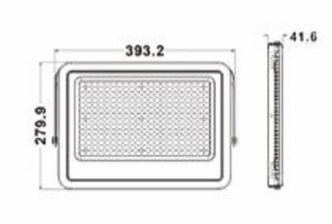 Faro Led 200 W Ultra Slim Esterno Nero Ip65 Luce Fredda Naturale Calda Fs200w-n