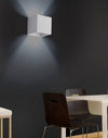 Applique Da Parete In Gesso A Cubo Up E Down Verniciabile Lampada G9 Moderno Gs-e15