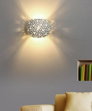 Applique Da Parete In Gesso Tondo Up E Down Verniciabile Contemporanee G9 Gs-e42