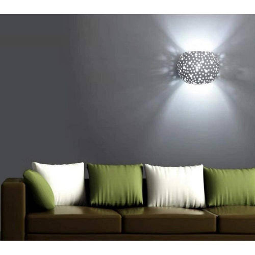 Applique Da Parete In Gesso Tondo Up E Down Verniciabile Contemporanee G9 Gs-e42