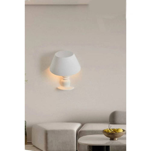 Applique In Gesso A Forma Lume A Parete Verniciabile Lumetto Attacco E14 Gs-e84