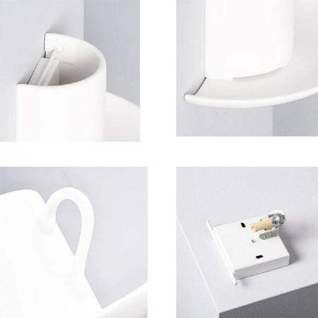 Applique Gesso A Forma Di Tazza Da Caffè A Parete Verniciabile Attacco G9 Gs-e85