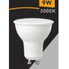 Faretto Lampadina Led 9 Watt Gu10 Luce Calda Naturale Fredda Opaco 220° Gu10-9w