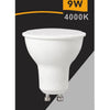 Faretto Lampadina Led 9 Watt Gu10 Luce Calda Naturale Fredda Opaco 220° Gu10-9w