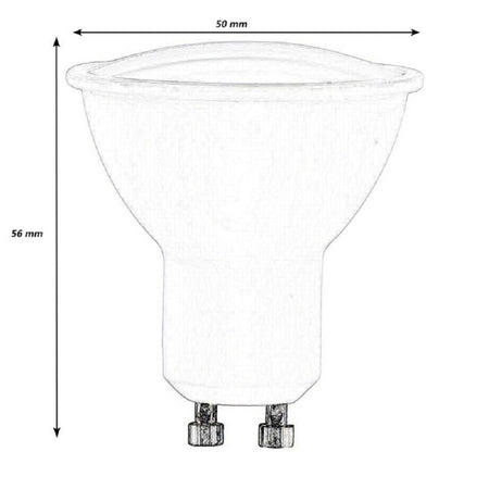 Faretto Lampadina Led 9 Watt Gu10 Luce Calda Naturale Fredda Opaco 220° Gu10-9w