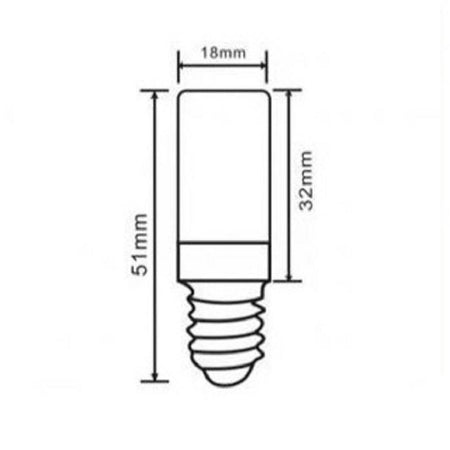 Lampadina Led E14 2watt Luce 4000k 6500k 3000k Per Frigorifero Sparac-e14-2w-0s2