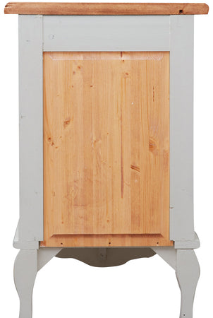 Biscottini Biscottini Comodino Country legno tiglio bianco piano naturale 46x36x70 con