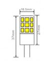 Lampadina Led G4 Ac/dc 12v 2 Watt 250 Lm Luce 3000k 6500k 4000k Spardc-g4-2w-002