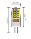 Lampadina Led G4 Ac/dc 12v 2 W 200 Lumen Luce 4000k 3000k 6500k Spardc-g4-2w-ce3