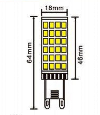 Lampadina Led G9 Spotlight 6watt Tubolare Luce Fredda Naturale Calda 650lm G9-6w
