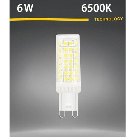 Lampadina Led G9 Spotlight 6watt Tubolare Luce Fredda Naturale Calda 650lm G9-6w