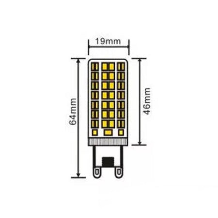 Lampadina Tubolare Led Smd G9 6 W 680 Lm Luce 3000k 4000k 6500k Sparac-g9-6w-ce2
