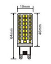 Lampadina Tubolare Led Smd G9 4.8w 600lm Luce 3000k 6500k 4000k Sparac-g9-4.8w-ce5