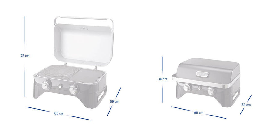 Campingaz Attitude 2100 LX Barbecue a Gas da Tavolo Nero Ghisa 5000W