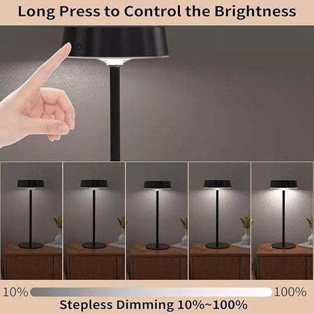 Lampada da tavolo con pannello solare Touch Switch Dimmerabile 3 colori luce RICARICABILE USB ip67