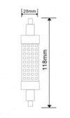 Lampadina Led Smd R7s L118 16w Tubolare Luce 3000k 4000k 6500k Sparac-r7s-16w-001