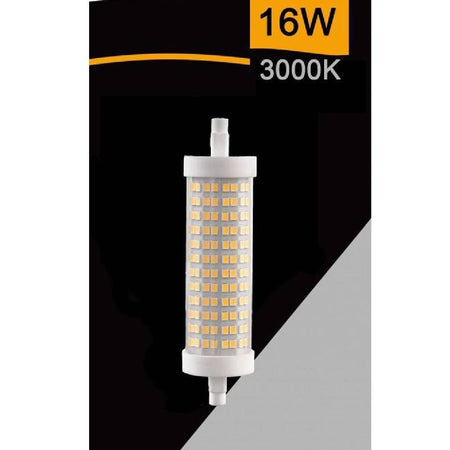 Lampadina Led Smd R7s L118 16w Tubolare Luce 3000k 4000k 6500k Sparac-r7s-16w-001