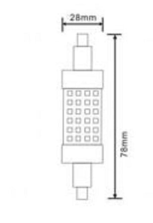 Lampadina Led R7s 12 Watt 1320 Lumen Luce 3000k 6500k 4000k Sparac-r7s-12w-002