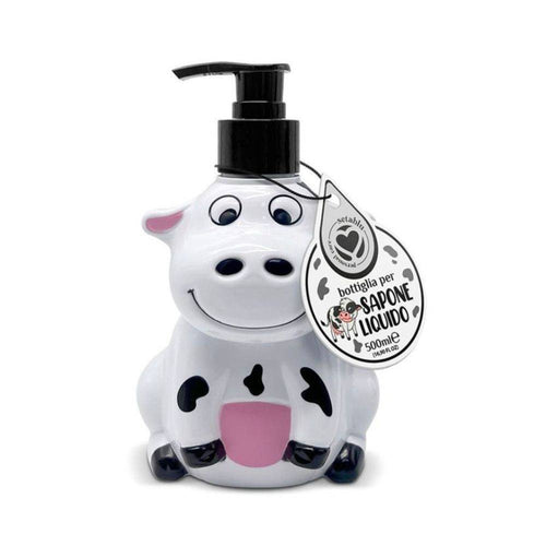 Bottiglia Portasapone Mucca Per Sapone Liquido 500ml Accessori Set Da Bagno