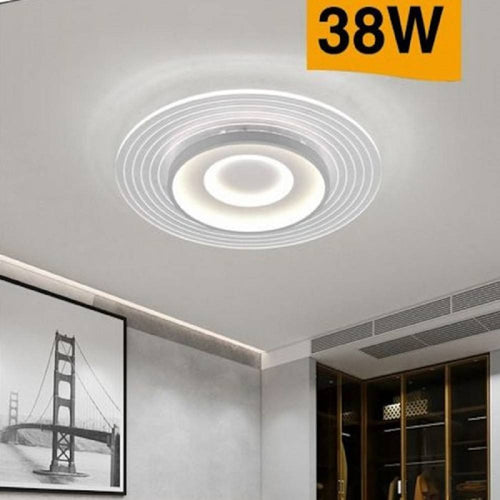 Plafoniera Led Moderna 38 Watt Finitura Bianca Luce Calda Fredda Naturale C40-b