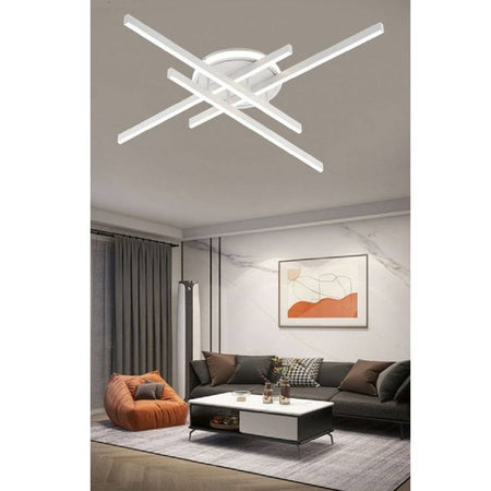 Plafoniera Led 45 W Bianca Da Soffitto Lampadario Luce 6500k 4000k 3000k Pn-21b