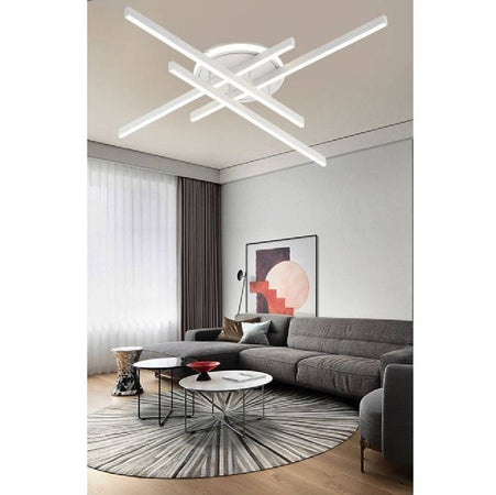 Plafoniera Led 45 W Bianca Da Soffitto Lampadario Luce 6500k 4000k 3000k Pn-21b