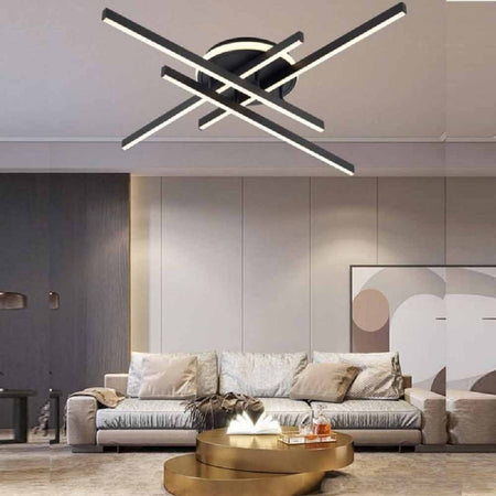 Plafoniera A Led 45 W Nero Da Soffitto Lampadario Luce 6500k 4000k 3000k Pn-21n