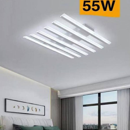 Plafoniera Led Moderna 55 Watt Finitura Bianca Luce Naturale Fredda Calda C47-b