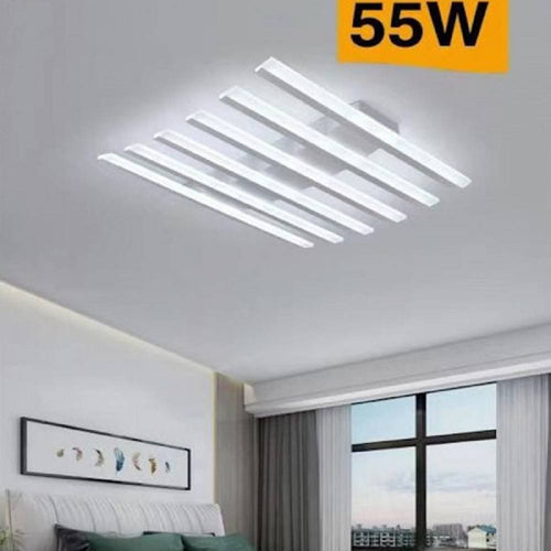 Plafoniera Led Moderna 55 Watt Finitura Bianca Luce Naturale Fredda Calda C47-b